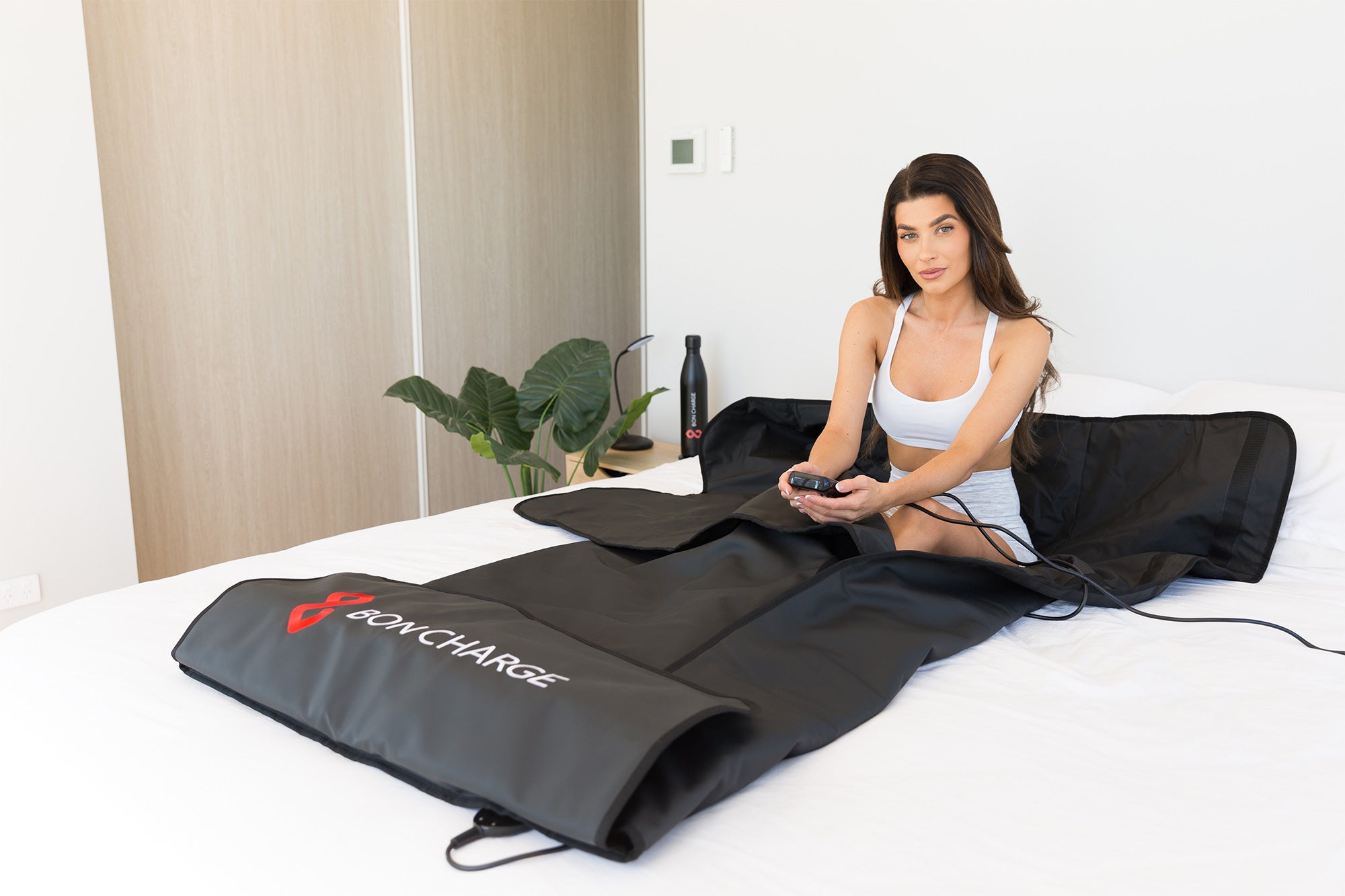 Girl in Infrared Sauna Blanket