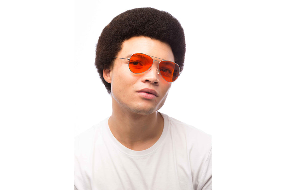 Man Wearing Maverick Blue Light Blocking Glasses Prescription