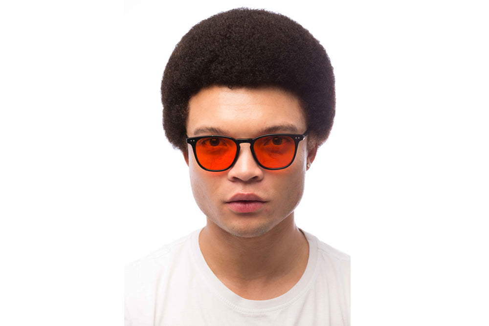 Man Wearing Parker Blue Light Blocking Glasses