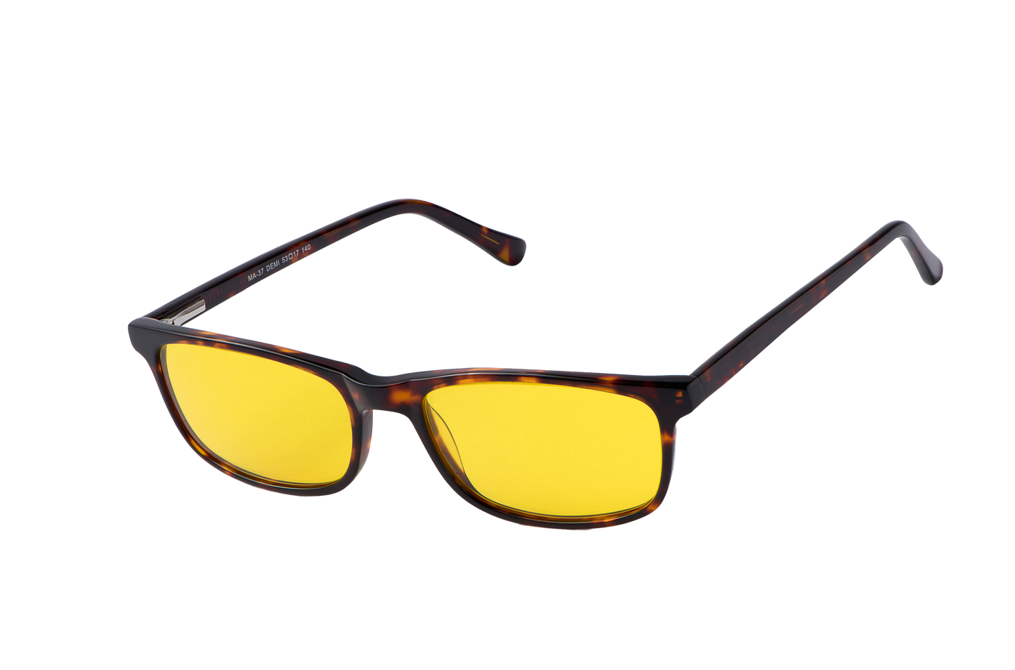 Tortoise Shell Light Sensitivity Glasses Readers Angled View