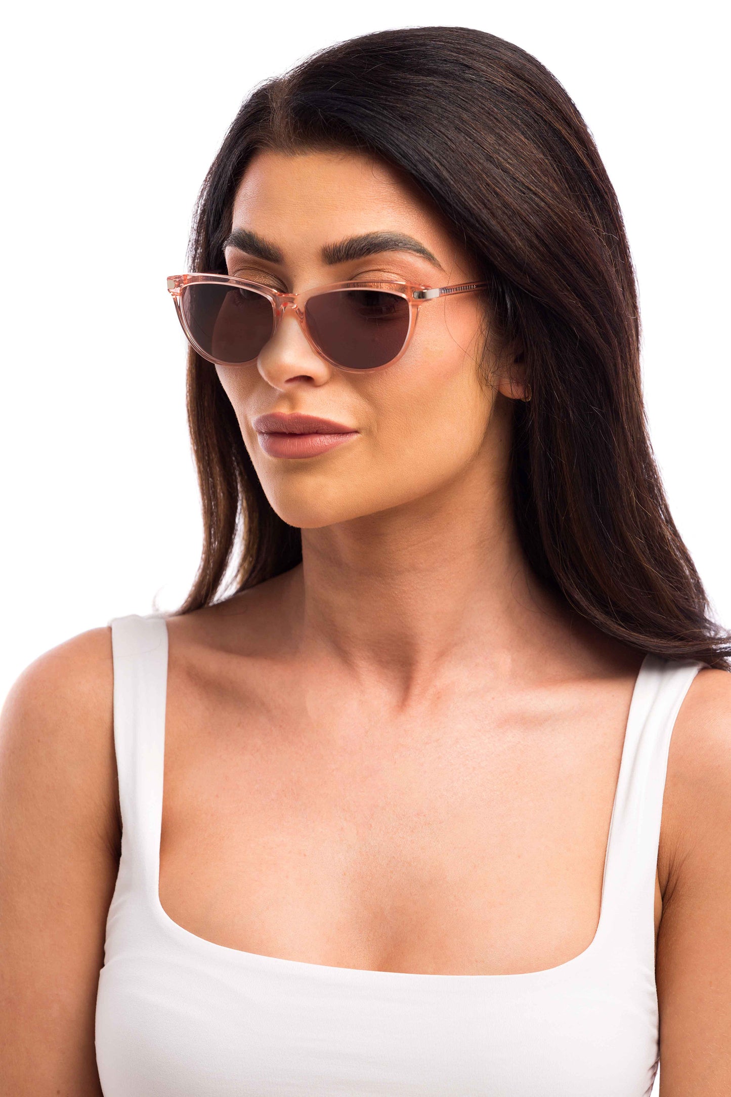 Woman Wearing Melissa Sunglasses Readers (Brown)