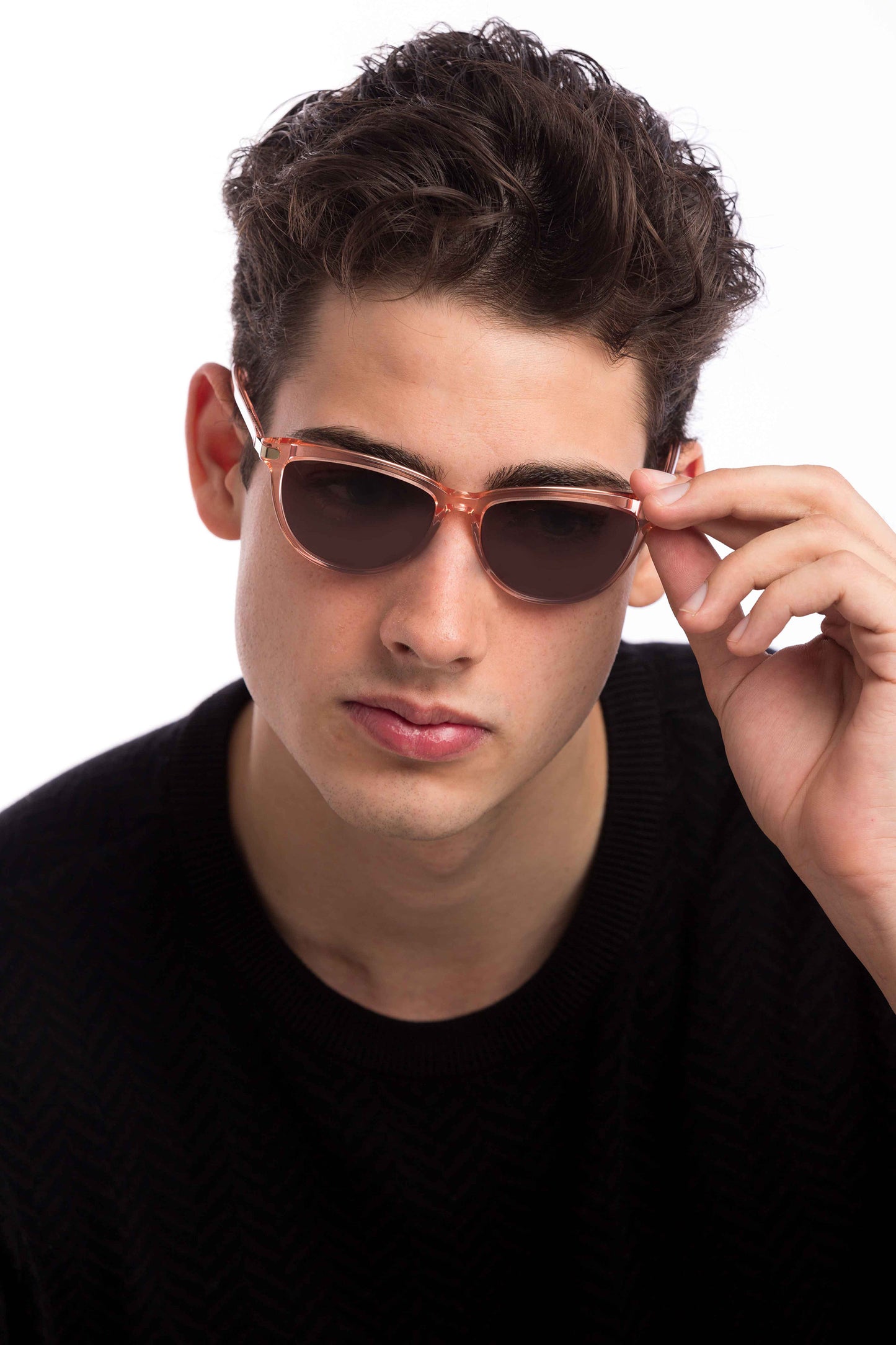 Man Wearing Melissa Sunglasses Readers (Brown)