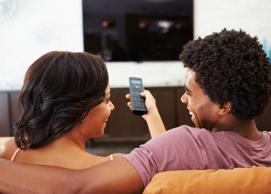 watching tv